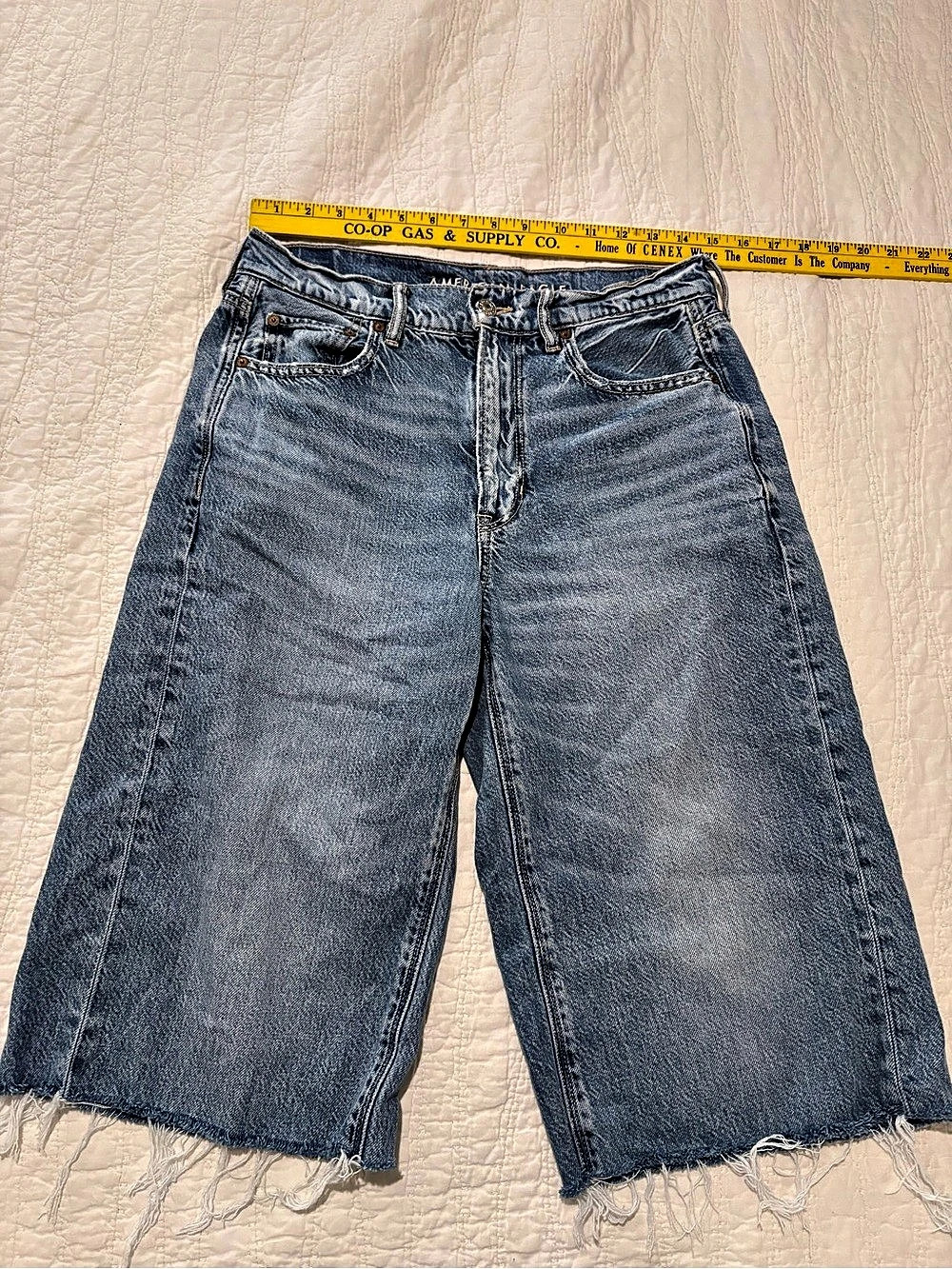 American Eagle Frayed Hem Denim Shorts Size 6